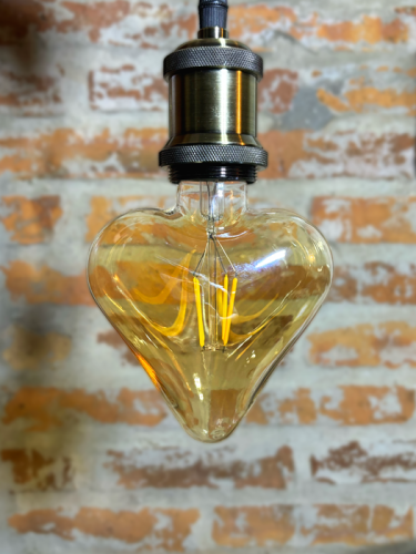 Lámpara corazón vintage 6W