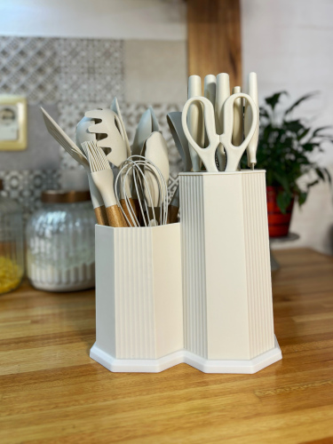 Set de utensilios de cocina antiadherentes con cuchillos – 18 piezas