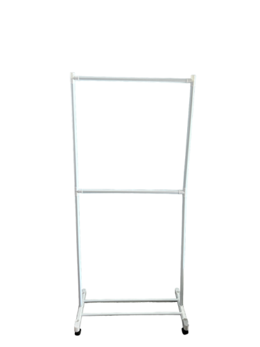 Perchero organizador de metal con ruedas – 2 niveles